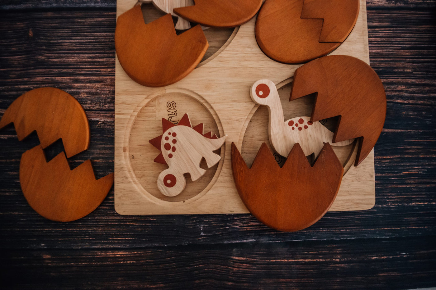 Wooden Dinosaur Hatching Puzzle