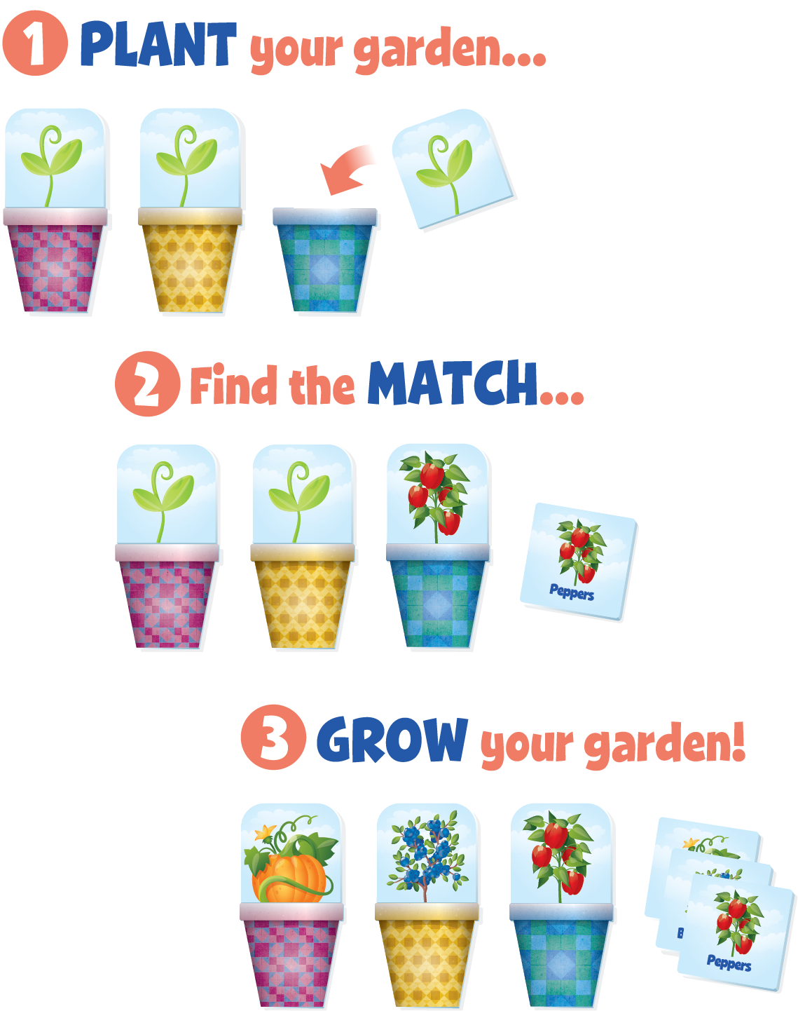Blue Ninja Studios - Patchwork Garden Preschool Memory Matching Game