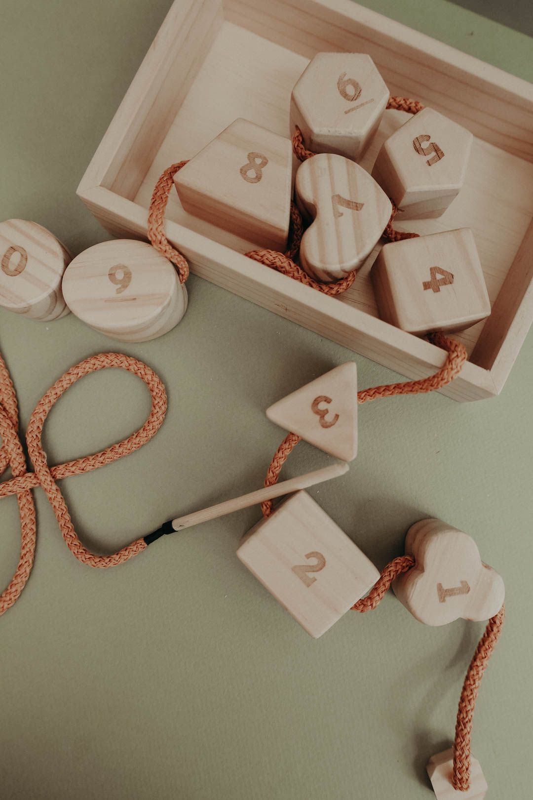 Wooden Toy w/ Numbers & Geometry Shapes