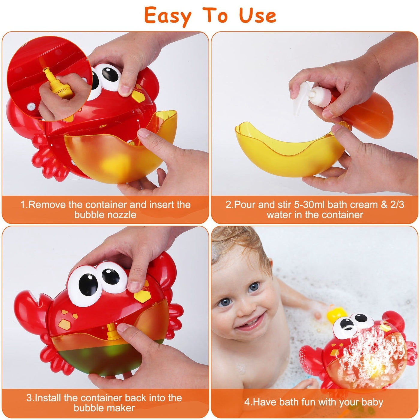 Frog Musical Bubble Bath Maker Baby Bath Toys for Bathtubs Toddler Bubble Machine