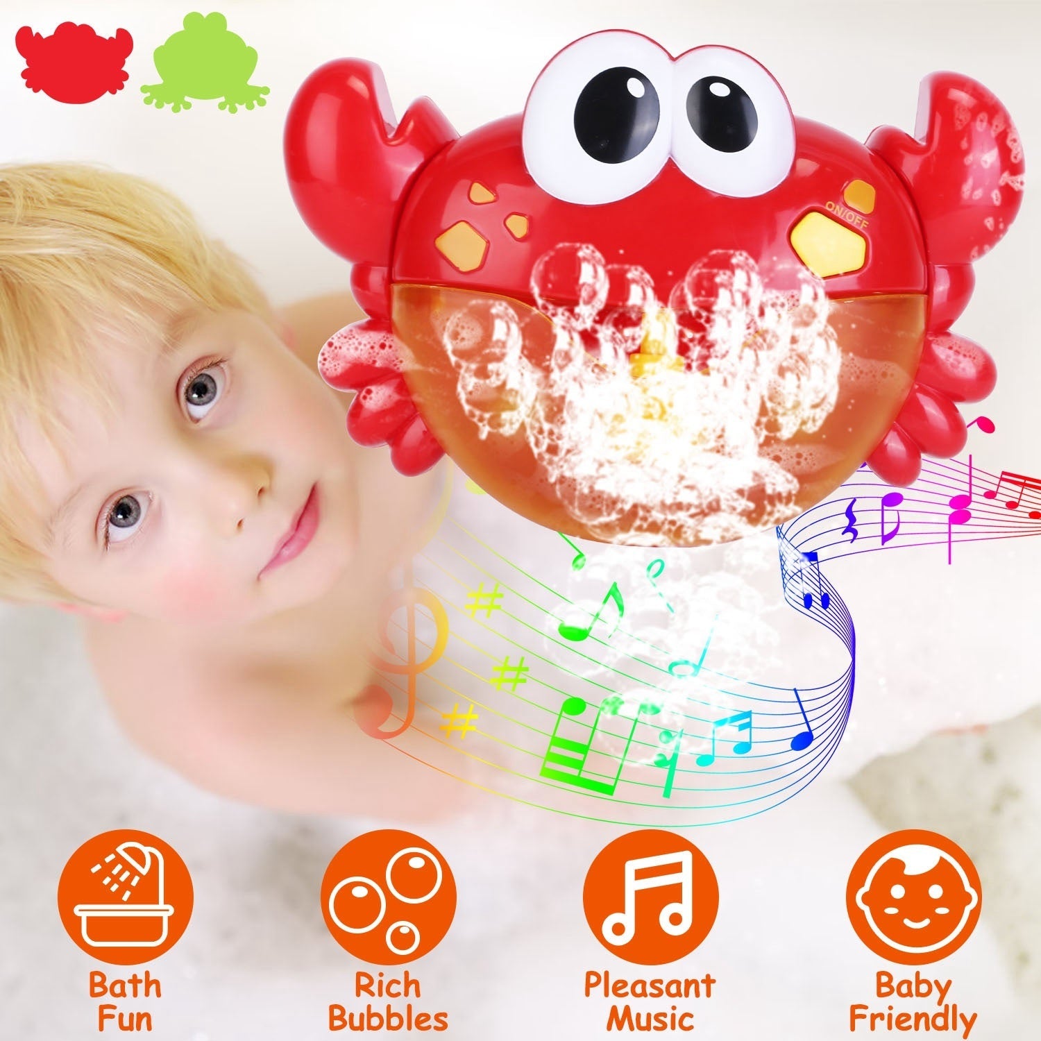Frog Musical Bubble Bath Maker Baby Bath Toys for Bathtubs Toddler Bubble Machine