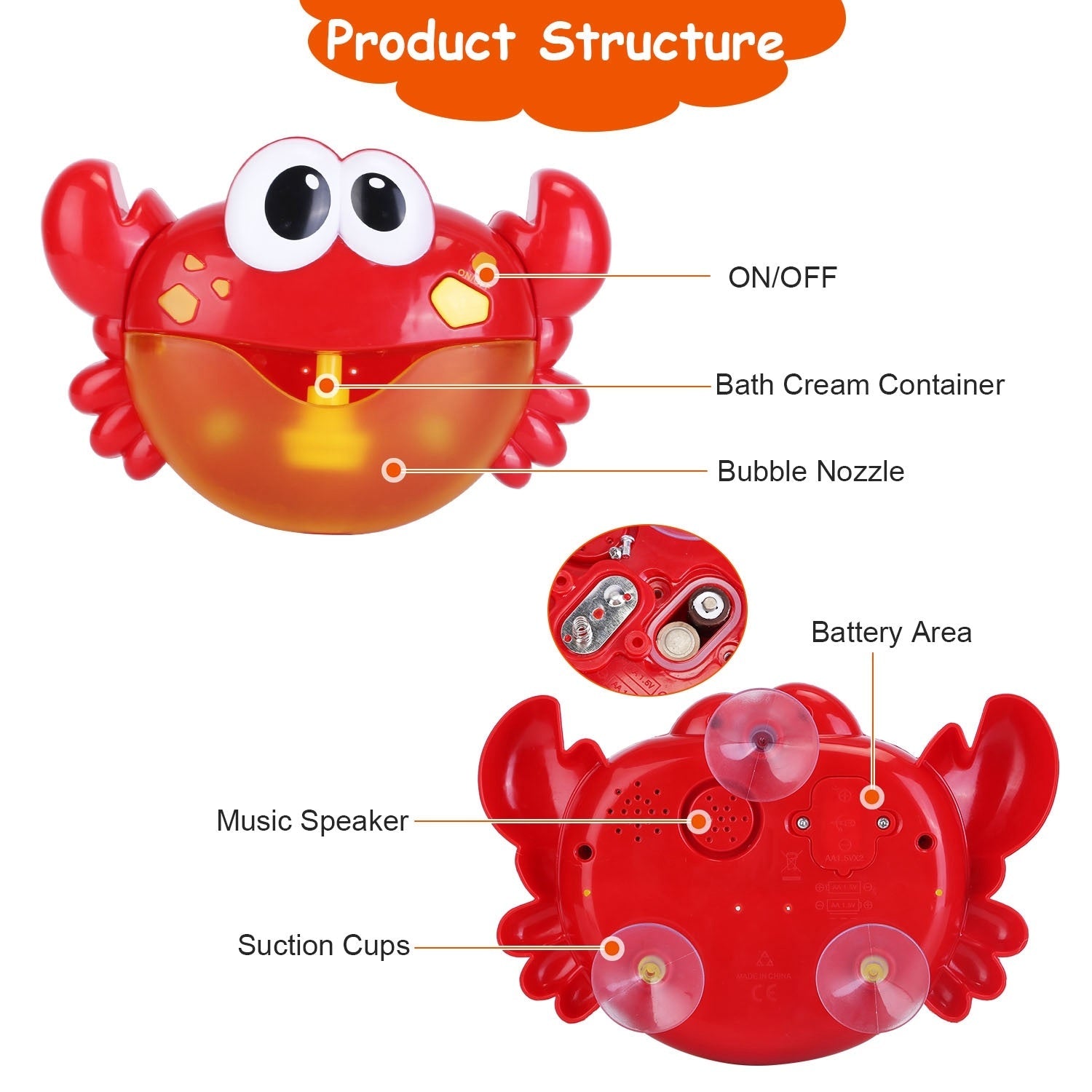 Frog Musical Bubble Bath Maker Baby Bath Toys for Bathtubs Toddler Bubble Machine
