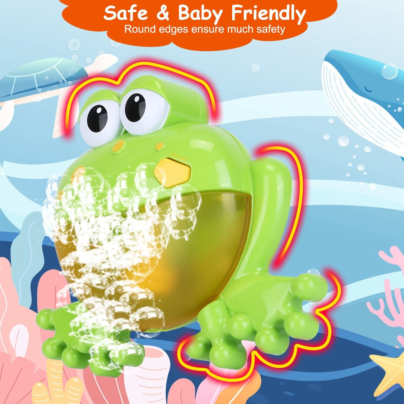 Frog Musical Bubble Bath Maker Baby Bath Toys for Bathtubs Toddler Bubble Machine