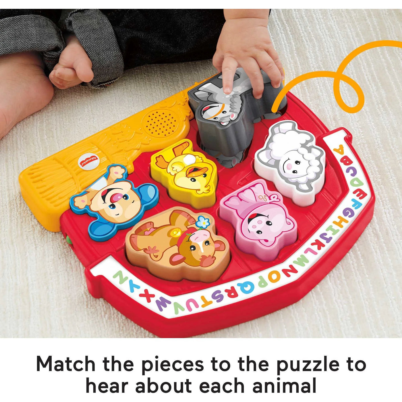 Fisher-Price Laugh & Learn Farm Animal Puzzle Shape Sorting Baby Toy (Ages 1-3yr)