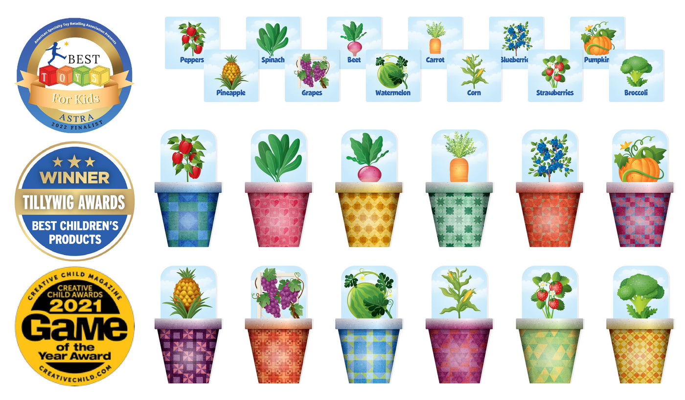 Blue Ninja Studios - Patchwork Garden Preschool Memory Matching Game