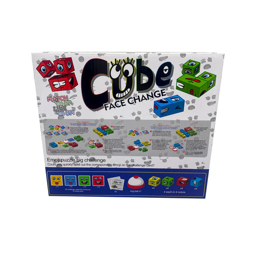 Zummy Face Change Board Game with 16 Cubes and Game Bell