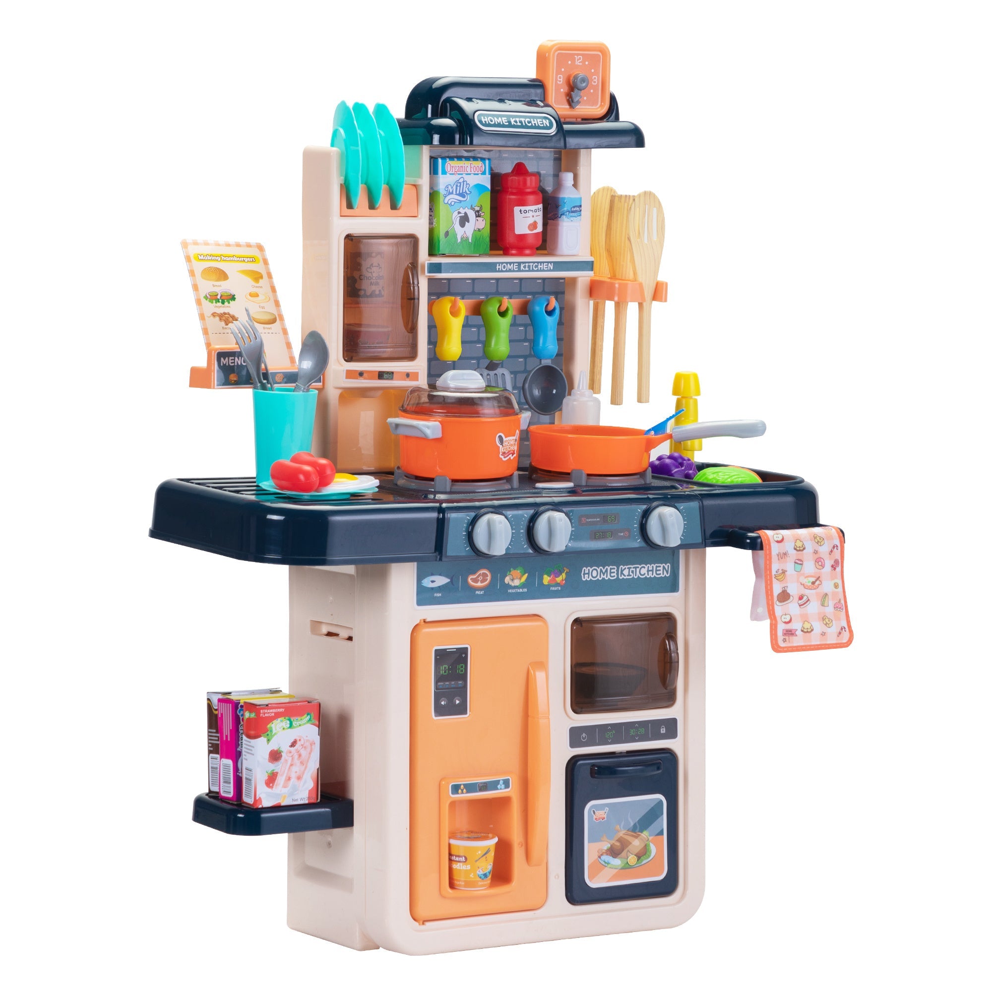 Kids Kitchen Playset 42 PCS Toy Accessories Set Kitchen Toy Cookware Yipper Toys