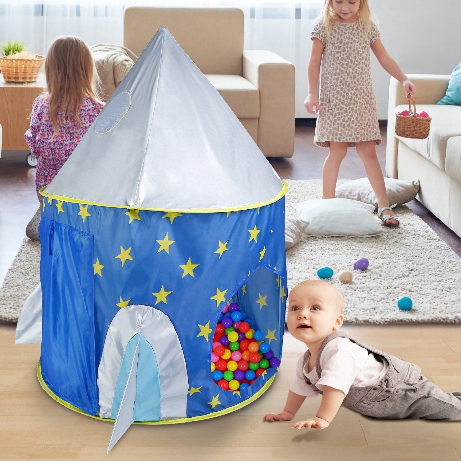 3 In 1 Child Crawl Tunnel Tent Kids Play