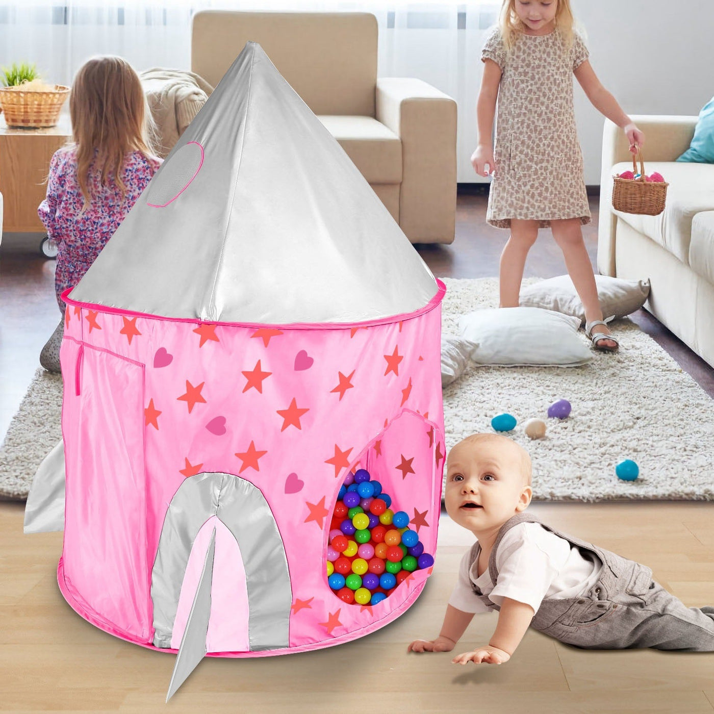 3 In 1 Child Crawl Tunnel Tent Kids Play